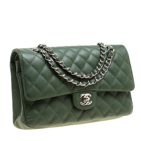 chanel small green bag|Chanel bags green color.